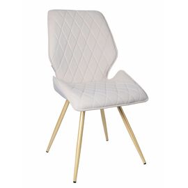 Стул OSTIN 360 велюр ванильный, каркас круглый шампань | Интернет магазин мебели и декора LifeDekor