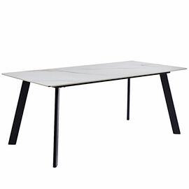 Стол керамический MISTRAL Kass gold 180*90*75, каркас черный | Интернет магазин мебели и декора LifeDekor