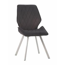 Стул OSTIN велюр серый, каркас квадрат белый | Интернет магазин мебели и декора LifeDekor