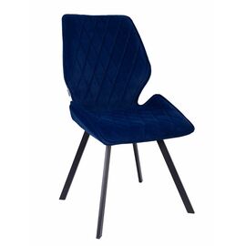 Стул OSTIN 180 велюр синий, каркас квадрат черный | Интернет магазин мебели и декора LifeDekor
