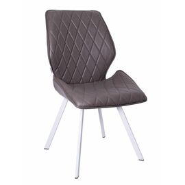 Стул OSTIN экокожа шоколад, каркас квадрат белый | Интернет магазин мебели и декора LifeDekor