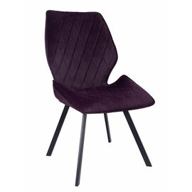 Стул OSTIN 180 велюр брусничный, каркас квадрат черный | Интернет магазин мебели и декора LifeDekor
