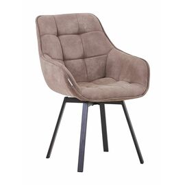 Стул EELLIOT 360 замша темно-серый, каркас черный | Интернет магазин мебели и декора LifeDekor