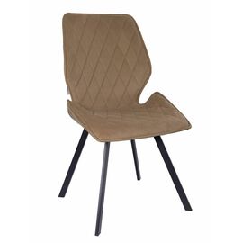 Стул OSTIN 360 велюр золотой, каркас квадрат черный | Интернет магазин мебели и декора LifeDekor