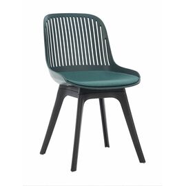 Стул пластиковый GRACE SOFT темно-зеленый / ноги черные | Интернет магазин мебели и декора LifeDekor