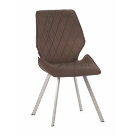 Стул OSTIN велюр серо-бежевый, каркас квадрат белый | Интернет магазин мебели и декора LifeDekor