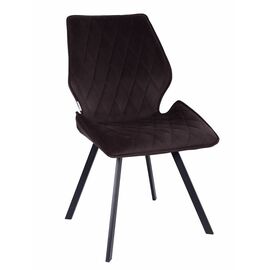 Стул OSTIN 180 велюр горький шоколад, каркас квадрат черный | Интернет магазин мебели и декора LifeDekor