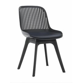 Стул пластиковый GRACE SOFT черный / ноги черные | Интернет магазин мебели и декора LifeDekor