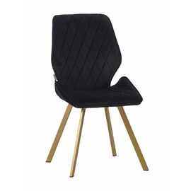 Стул OSTIN велюр графит, каркас квадрат шампань | Интернет магазин мебели и декора LifeDekor