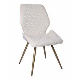 Стул OSTIN 180 велюр ванильный, каркас круглый бронза | Интернет магазин мебели и декора LifeDekor