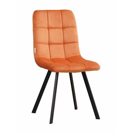 Стул LUCAS велюр терракотовый, каркас квадрат черный | Интернет магазин мебели и декора LifeDekor
