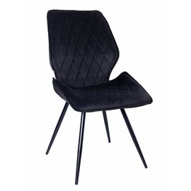 Стул OSTIN 360 велюр графит, каркас круглый черный | Интернет магазин мебели и декора LifeDekor