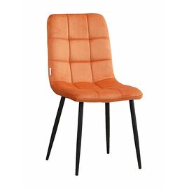 Стул LUCAS велюр терракотовый, каркас круглый черный | Интернет магазин мебели и декора LifeDekor