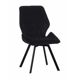 Стул OSTIN 360 велюр черный, каркас квадрат черный | Интернет магазин мебели и декора LifeDekor