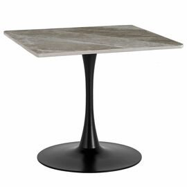 Стол керамический ARIEL-3K SQT-3K мрамор серый 90*90, каркас черный | Интернет магазин мебели и декора LifeDekor