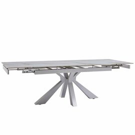 Стол керамический siena Kass gold 160-240*90, каркас белый | Интернет магазин мебели и декора LifeDekor