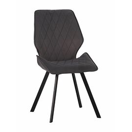 Стул OSTIN 360 велюр горький шоколад, каркас квадрат черный | Интернет магазин мебели и декора LifeDekor