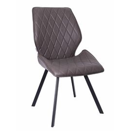 Стул OSTIN 180 экокожа шоколад, каркас квадрат черный | Интернет магазин мебели и декора LifeDekor