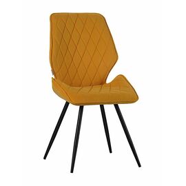 Стул OSTIN велюр янтарный, каркас круглый черный | Интернет магазин мебели и декора LifeDekor