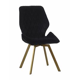 Стул OSTIN 360 велюр черный, каркас квадрат шампань | Интернет магазин мебели и декора LifeDekor