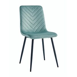 Стул BIANCA велюр ментол, каркас черный | Интернет магазин мебели и декора LifeDekor
