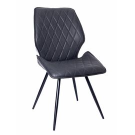 Стул OSTIN 180 экокожа черный, каркас круглый черный | Интернет магазин мебели и декора LifeDekor