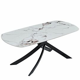 Стол керамический SANTANA Patek Philippe 180/90*76, каркас черный | Интернет магазин мебели и декора LifeDekor