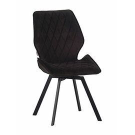 Стул OSTIN 360 велюр графит, каркас квадрат черный | Интернет магазин мебели и декора LifeDekor
