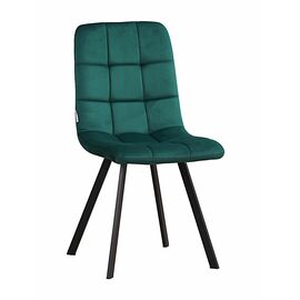 Стул LUCAS велюр изумруд, каркас квадрат черный | Интернет магазин мебели и декора LifeDekor