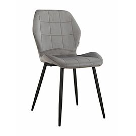 Стул SALLY велюр темно-серый, каркас черный | Интернет магазин мебели и декора LifeDekor