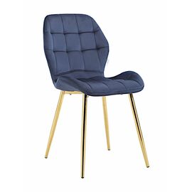 Стул LOLA велюр темно-синий, каркас золото | Интернет магазин мебели и декора LifeDekor