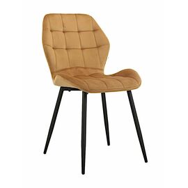 Стул LOLA велюр кэмел, каркас черный | Интернет магазин мебели и декора LifeDekor