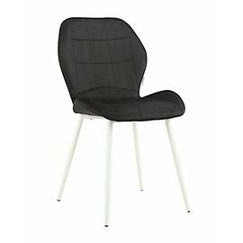 Стул BATT велюр черный, каркас черный | Интернет магазин мебели и декора LifeDekor