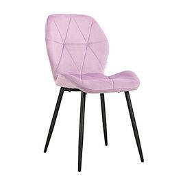 Стул BATT велюр сиреневый, каркас черный | Интернет магазин мебели и декора LifeDekor