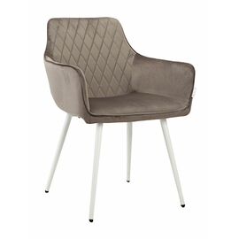 Стул CATALINA велюр антрацит, каркас белый | Интернет магазин мебели и декора LifeDekor