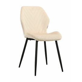 Стул ABEL велюр бежевый, каркас черный | Интернет магазин мебели и декора LifeDekor