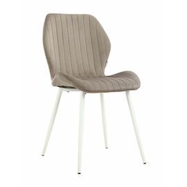 Стул MOLLY велюр антрацит, каркас белый | Интернет магазин мебели и декора LifeDekor