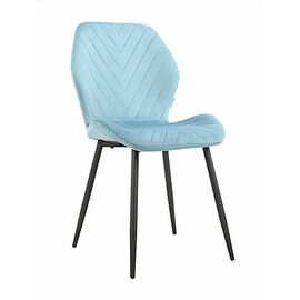 Стул ABEL велюр океан, каркас черный | Интернет магазин мебели и декора LifeDekor