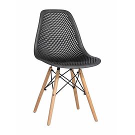 Стул пластиковый Eames DSW GRID черный | Интернет магазин мебели и декора LifeDekor