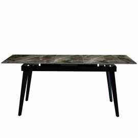 Стол керамический SEVILLE Italy grey 140-180*80*76, каркас черный | Интернет магазин мебели и декора LifeDekor