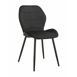 Стул SALLY велюр черный, каркас черный | Интернет магазин мебели и декора LifeDekor