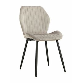 Стул MOLLY велюр серый, каркас черный | Интернет магазин мебели и декора LifeDekor