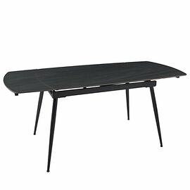 Стол керамический TEXAS  ANTRACITE MATT 120, каркас черный | Интернет магазин мебели и декора LifeDekor