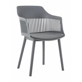 Стул пластиковый BETTY c подушкой серый | Интернет магазин мебели и декора LifeDekor