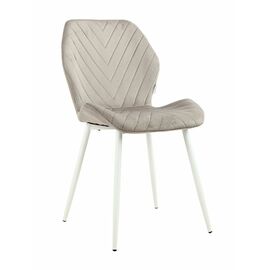 Стул ABEL велюр серый, каркас белый | Интернет магазин мебели и декора LifeDekor
