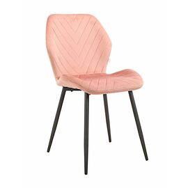 Стул ABEL велюр пыльно-розовый, каркас черный | Интернет магазин мебели и декора LifeDekor