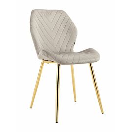 Стул ABEL велюр серый, каркас золото | Интернет магазин мебели и декора LifeDekor
