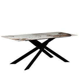 Стол керамический MERLIN Pandora 2 200*80*76, каркас черный | Интернет магазин мебели и декора LifeDekor