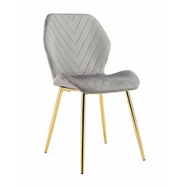 Стул ABEL велюр темно-серый, каркас золото | Интернет магазин мебели и декора LifeDekor
