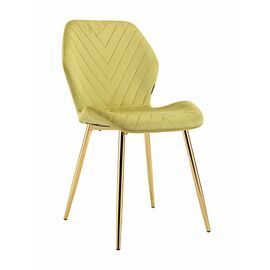 Стул ABEL велюр оливковый, каркас золото | Интернет магазин мебели и декора LifeDekor